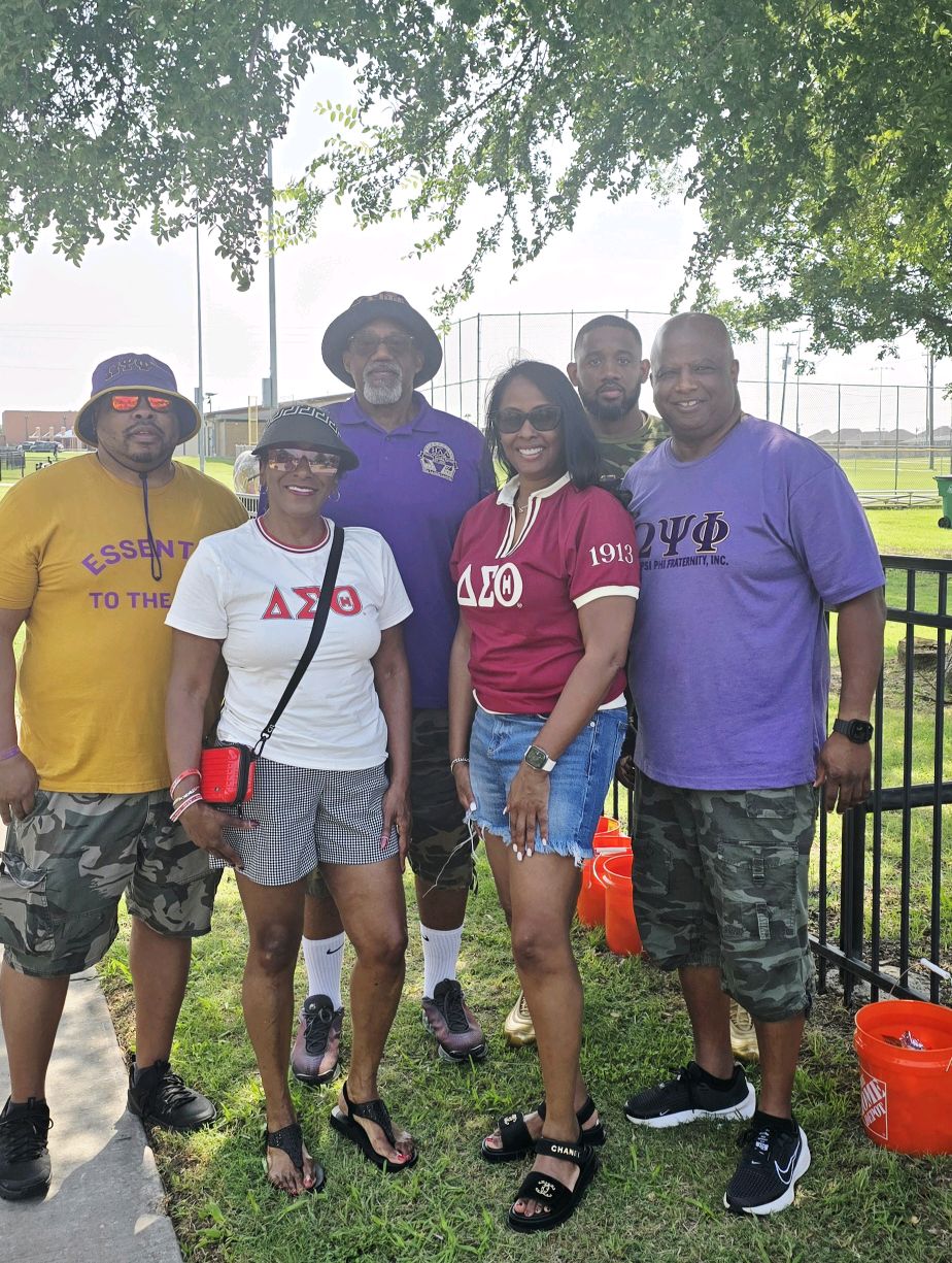 Members of Delta Sigma Theta and Omega Psi Phi connecting at Juneteenth