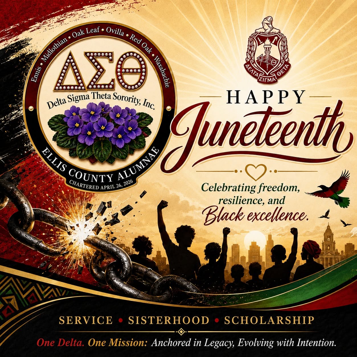 Happy Juneteenth celebration display